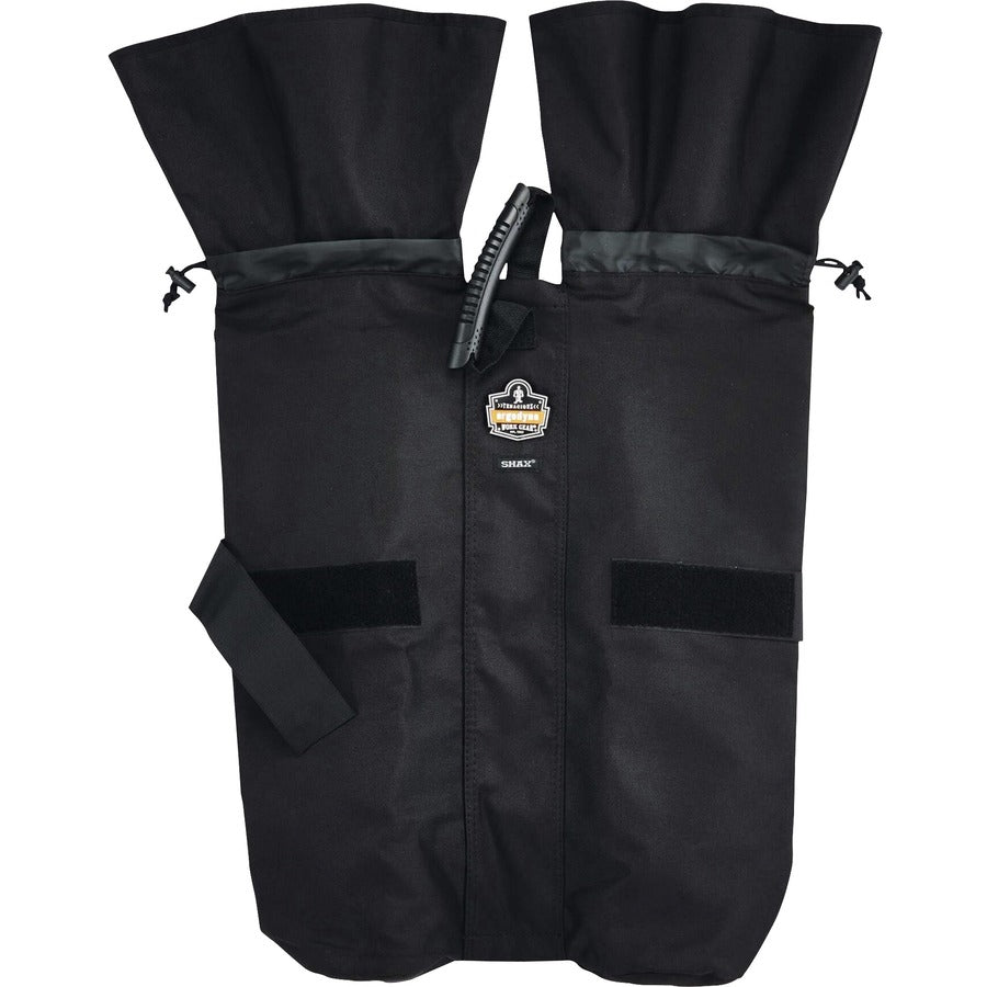 Shax 6094 One Size Tent Weight Bags - 40 lb Capacity - 10" Width x 7" Length - Black - Polyurethane, Polyester - 1Each - Tent