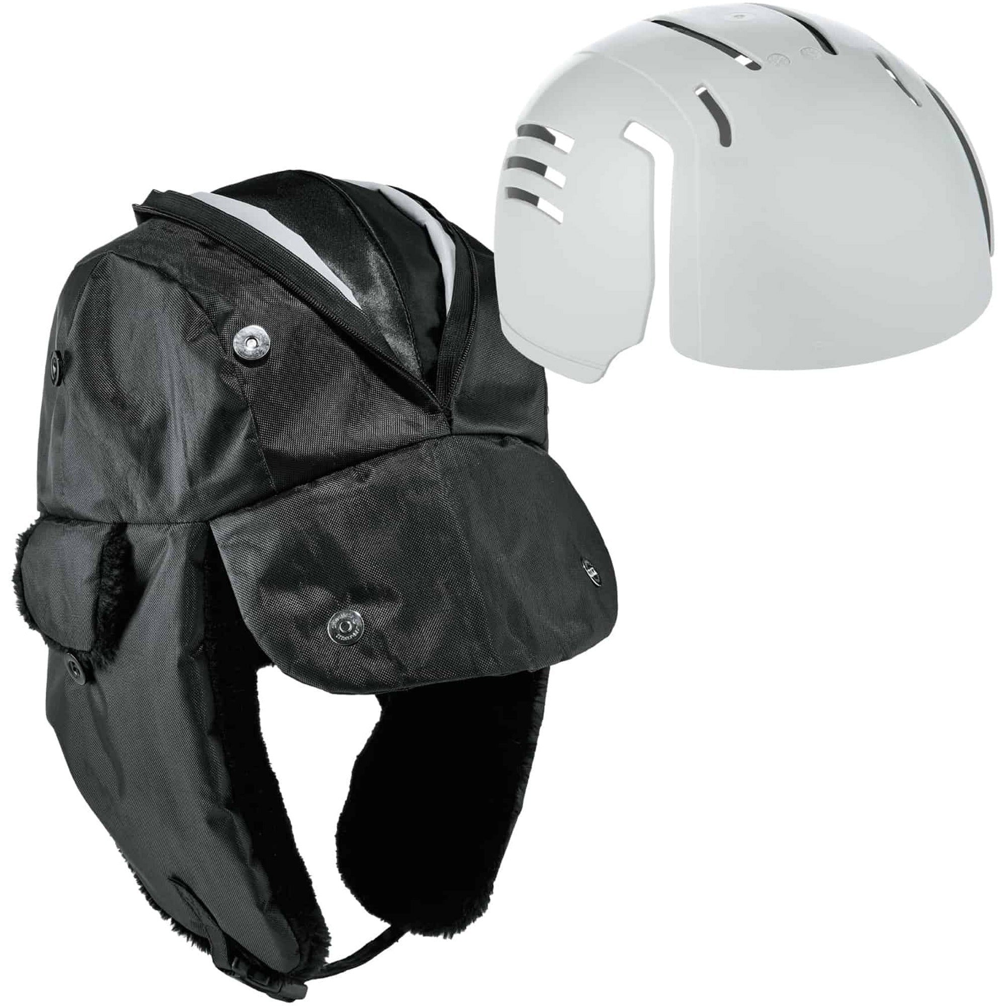 N-Ferno 6802ZI Zipper Trapper Hat + Universal Bump Cap, L/XL, Black, Ships in 1-3 Business Days