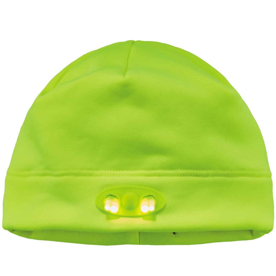 N-Ferno 6804 Skull Cap Winter Hat with LED Lights, One Size Fits Mosts, Lime, Ships in 1-3 Business Days