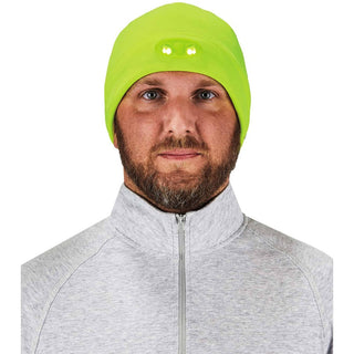 N-Ferno 6804 Skull Cap Winter Hat with LED Lights, One Size Fits Mosts, Lime, Ships in 1-3 Business Days