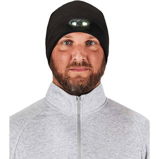 N-Ferno 6804 Skull Cap Winter Hat with LED Lights, One Size Fits Mosts, Black, Ships in 1-3 Business Days
