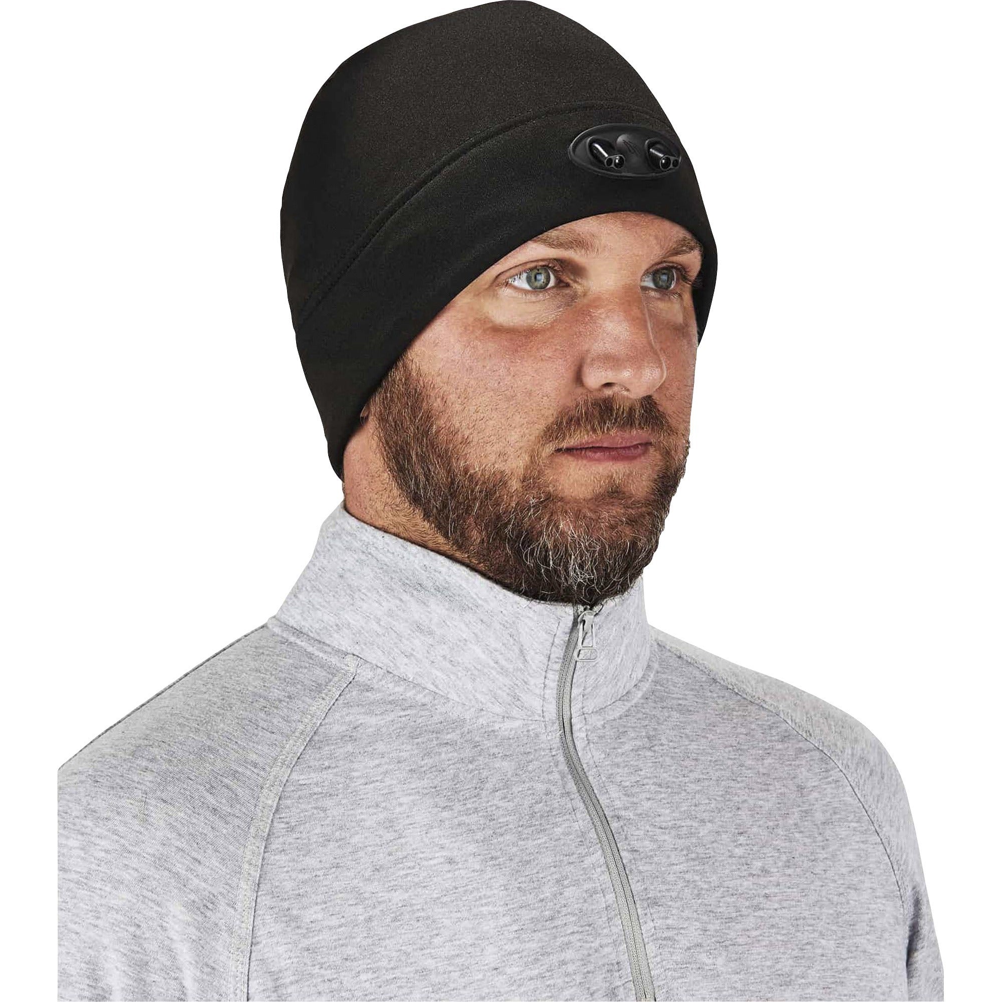 N-Ferno 6804 Skull Cap Winter Hat with LED Lights, One Size Fits Mosts, Black, Ships in 1-3 Business Days