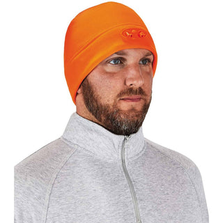 N-Ferno 6804 Skull Cap Winter Hat with LED Lights, One Size Fits Most, Orange, Ships in 1-3 Business Days