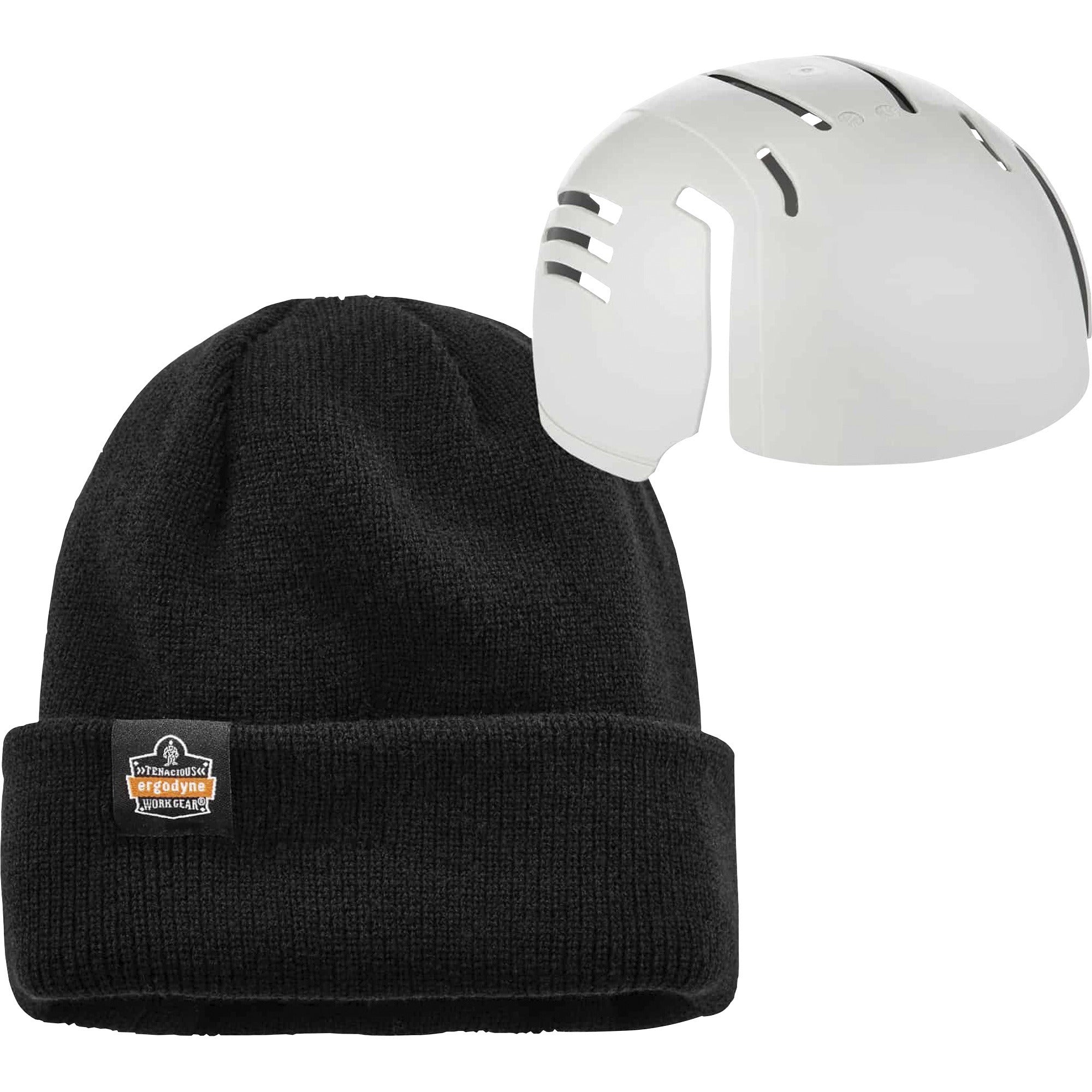 N-Ferno 6811ZI Rib Knit Hat + Bump Cap Insert, One Size Fits Most, Black, Ships in 1-3 Business Days