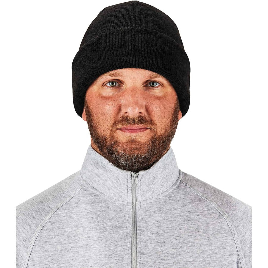N-Ferno 6811ZI Rib Knit Hat + Bump Cap Insert, One Size Fits Most, Black, Ships in 1-3 Business Days