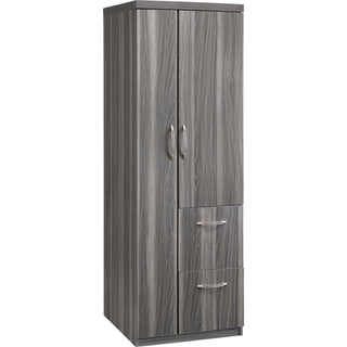 Safco Aberdeen Series Personal Storage Tower - 14.9"0.7" x 64.3" Door, 18.7"9.1" Drawer, 22.6" x 22.7"62.2" Interior Cabinet - 2 x File Drawer(s) - 2 Door(s) - 6 Shelve(s) - 6 Adjustable Shelf(ves) - Material: Medium Density Fiberboard (MDF), Laminat