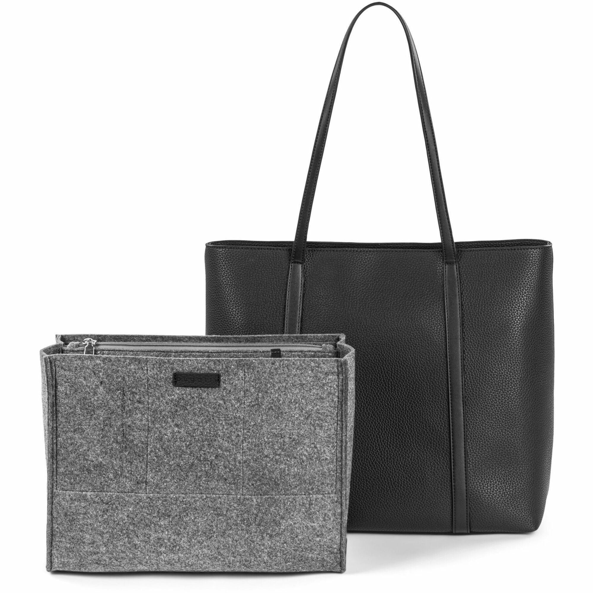 bugatti-pure-carrying-case-tote-for-14-black-damage-resistant-scratch-resistant-scuff-resistant-vegan-leather-body-felt-interior-material-shoulder-strap-handle-trolley-strap-133-height-x-15-width-x-63-depth-female-1-each_buglbg5054bubk - 1
