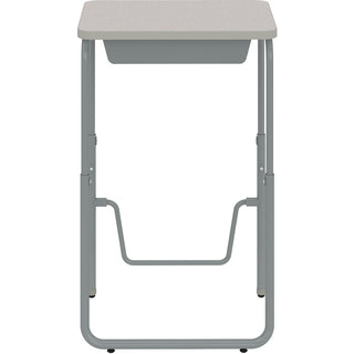 AlphaBetter 2.0 Height-Adjust Student Desk w/Pendulum Bar, 27.75 x 19.75 x 29 to 43, Pebble Gray, Ships in 1-3 Business Days