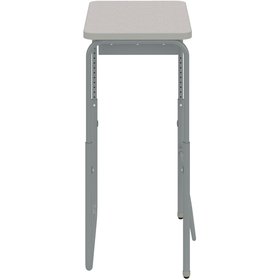 AlphaBetter 2.0 Height-Adjust Student Desk w/Pendulum Bar, 27.75 x 19.75 x 29 to 43, Pebble Gray, Ships in 1-3 Business Days