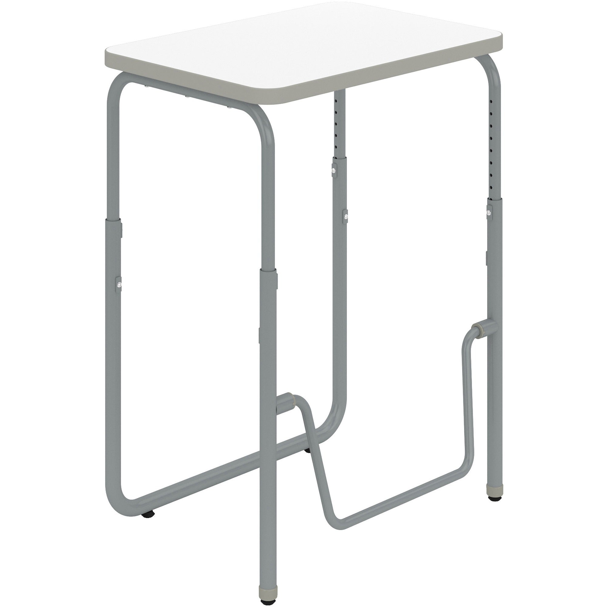 AlphaBetter 2.0 Height-Adjust Student Desk with Pendulum Bar, 27.75 x 19.75 x 29 to 43, Dry Erase, Ships in 1-3 Business Days
