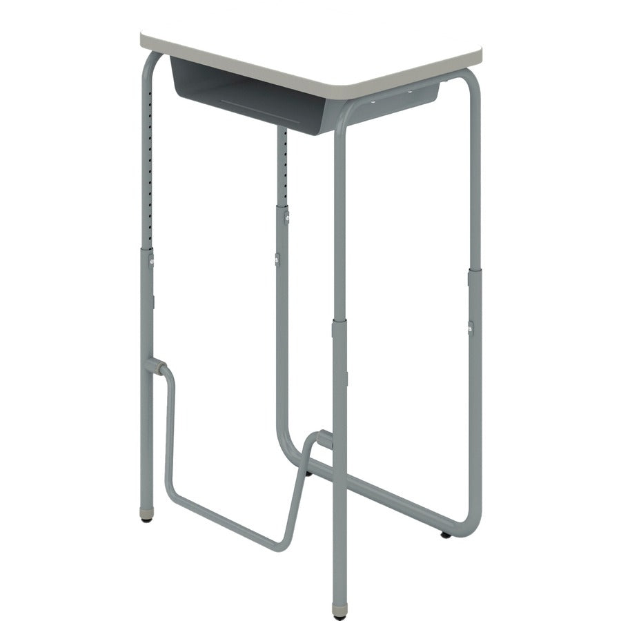 AlphaBetter 2.0 Height-Adjust Student Desk with Pendulum Bar, 27.75 x 19.75 x 29 to 43, Dry Erase, Ships in 1-3 Business Days