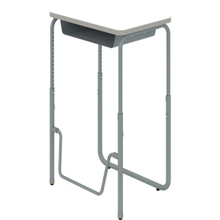 AlphaBetter 2.0 Height-Adjust Student Desk with Pendulum Bar, 27.75 x 19.75 x 29 to 43, Dry Erase, Ships in 1-3 Business Days