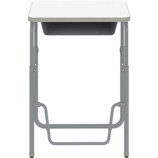 AlphaBetter 2.0 Height-Adjust Student Desk with Pendulum Bar, 27.75 x 19.75 x 29 to 43, Dry Erase, Ships in 1-3 Business Days