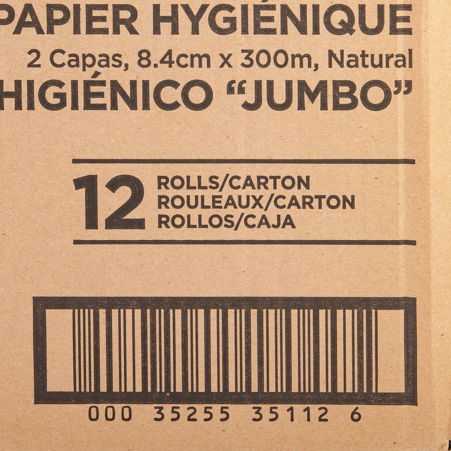 genuine-joe-jumbo-jr-dispenser-bath-tissue-roll-2-ply-330-x-1000-ft-888-roll-diameter-white-fiber-sewer-safe-septic-safe-for-bathroom-12-carton_gjo35100112 - 6