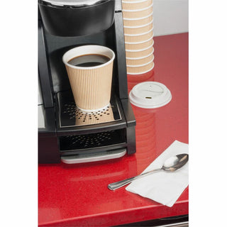 Genuine Joe Raised Siphole Hot Cup Lids - Round - 50 / Pack - White