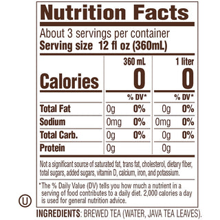 Tejava Original Black Tea Bottle - 12 / Carton