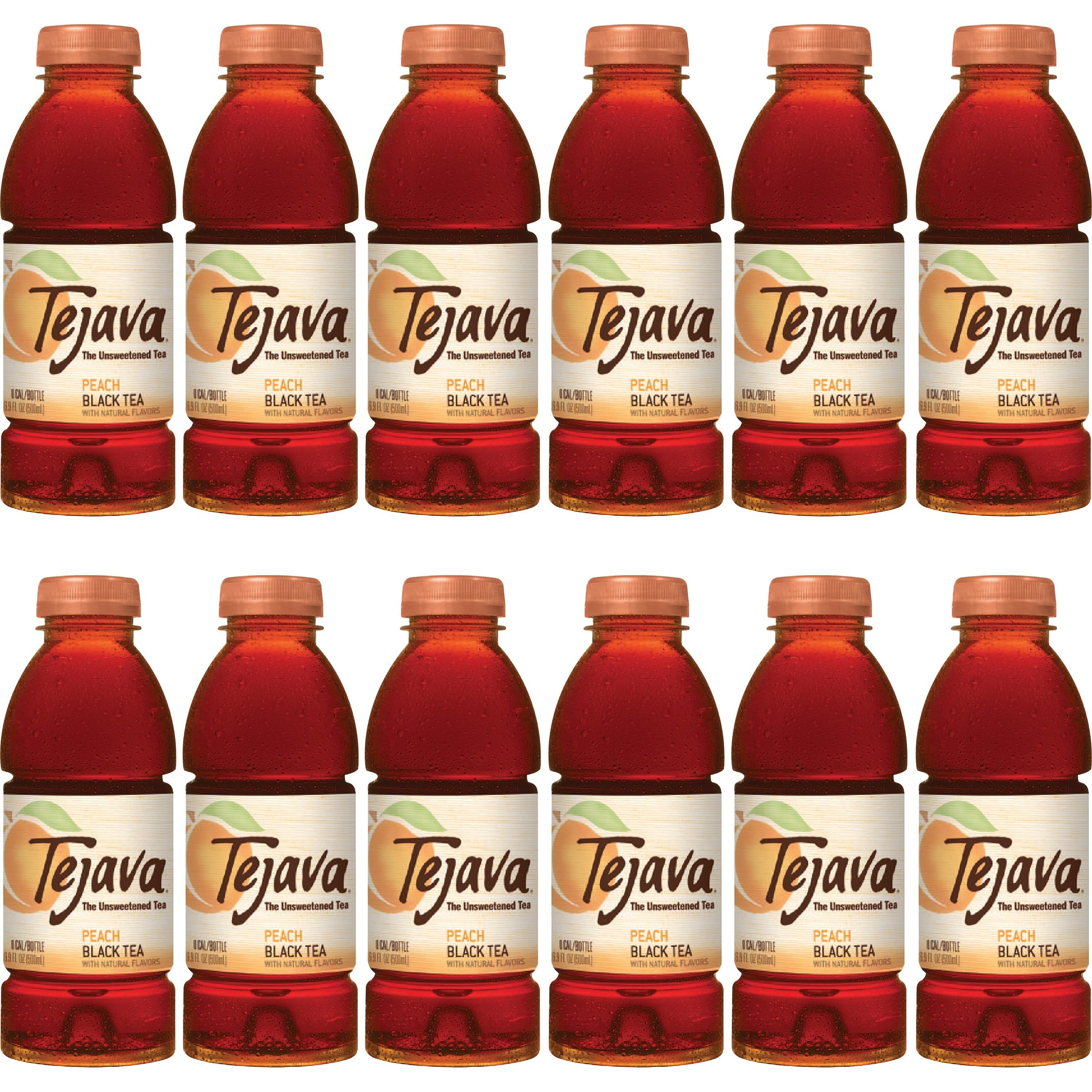 Tejava Peach Black Tea Bottle - 12 / Carton