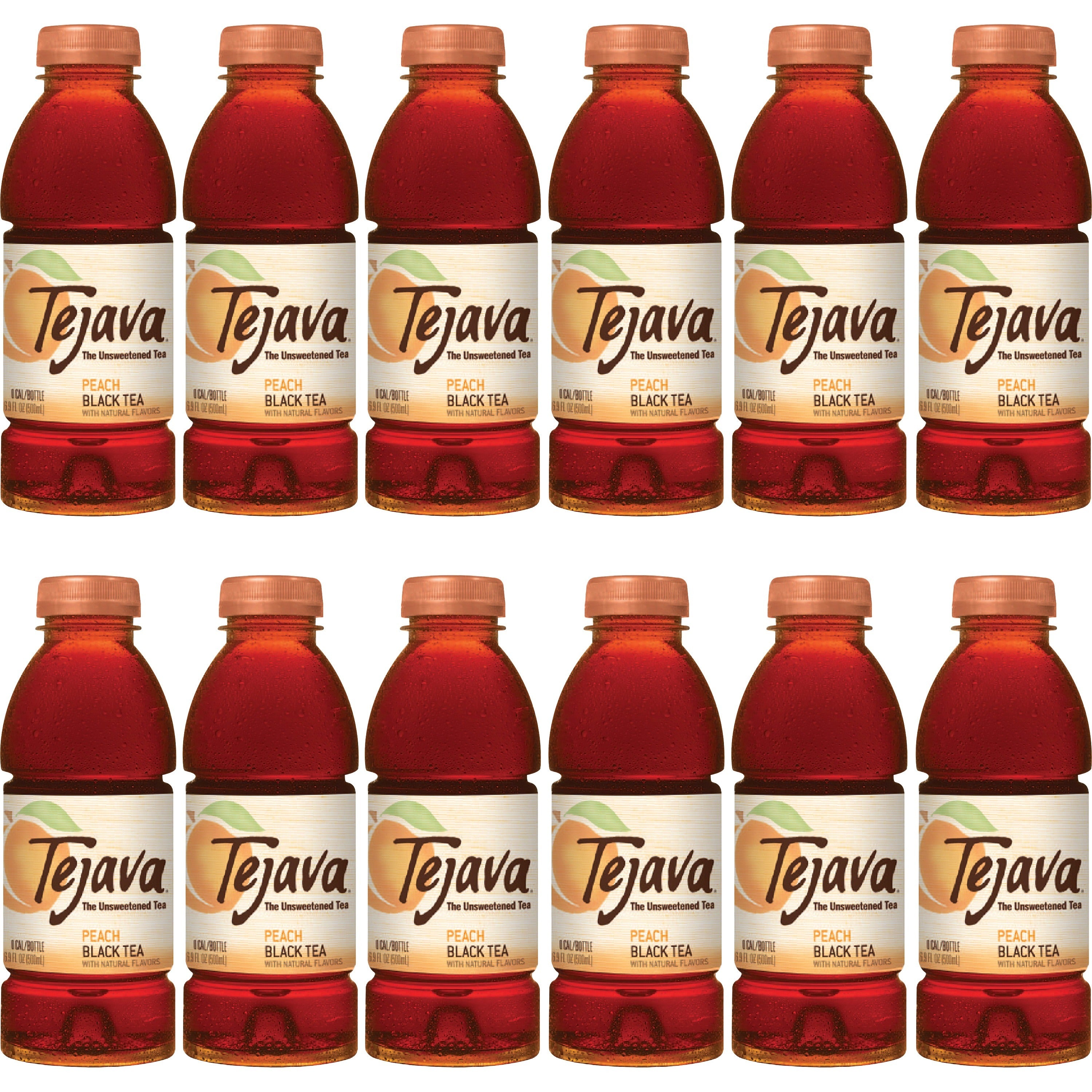 Tejava Peach Black Tea Bottle - 12 / Carton
