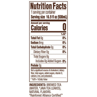 Tejava Peach Black Tea Bottle - 12 / Carton