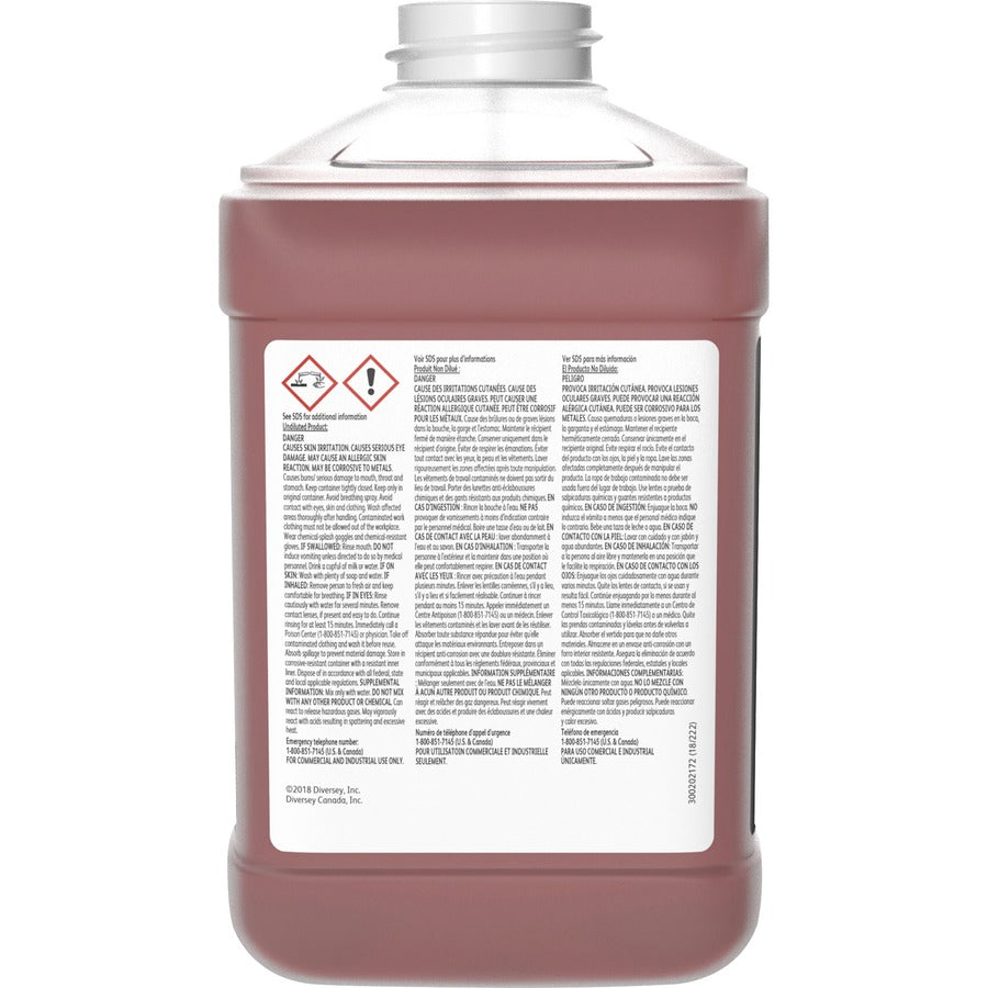 Diversey Spitfire SC Power Cleaner - Ready-To-Use - 169.1 fl oz (5.3 quart) - Pine ScentBottle - 2 / Carton - Rinse-free, Residue-free, Streak-free, No-mess, Heavy Duty, Kosher - Red