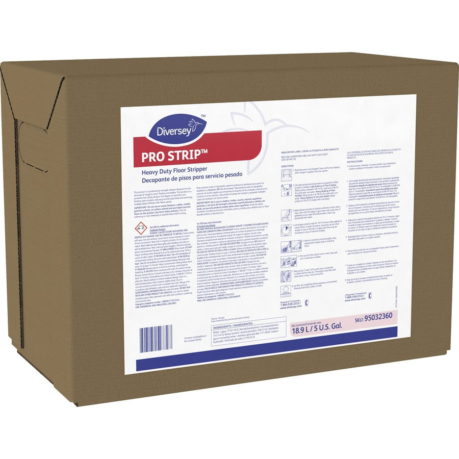 Diversey Pro Strip Heavy Duty Floor Stripper - 640 fl oz (20 quart) - Cherry Almond Scent - 1 / Carton - Heavy Duty - Straw