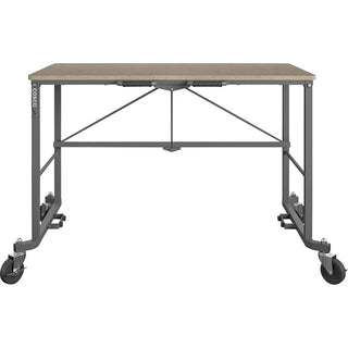 Cosco Smartfold Portable Work Desk Table - For - Table TopRectangle Top - Four Leg Base - 4 Legs - 350 lb Capacity x 51.40" Table Top Width x 26.50" Table Top Depth - 55.45" Height - Assembly Required - Brown - Steel - Medium Density Fiberboard (MDF)