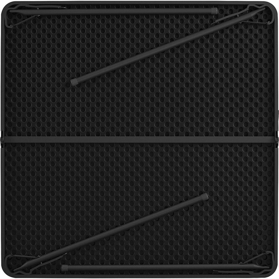 Cosco XL Fold-in-Half Card Table - Four Leg Base - 4 Legs - 200 lb Capacity x 38.50" Table Top Width x 38.50" Table Top Depth - 29.50" Height - Black - 1 Each