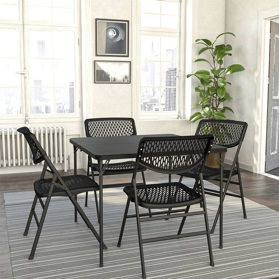 cosco-xl-fold-in-half-card-table-four-leg-base-4-legs-200-lb-capacity-x-3850-table-top-width-x-3850-table-top-depth-2950-height-black-1-each_csc14036blk1e - 5