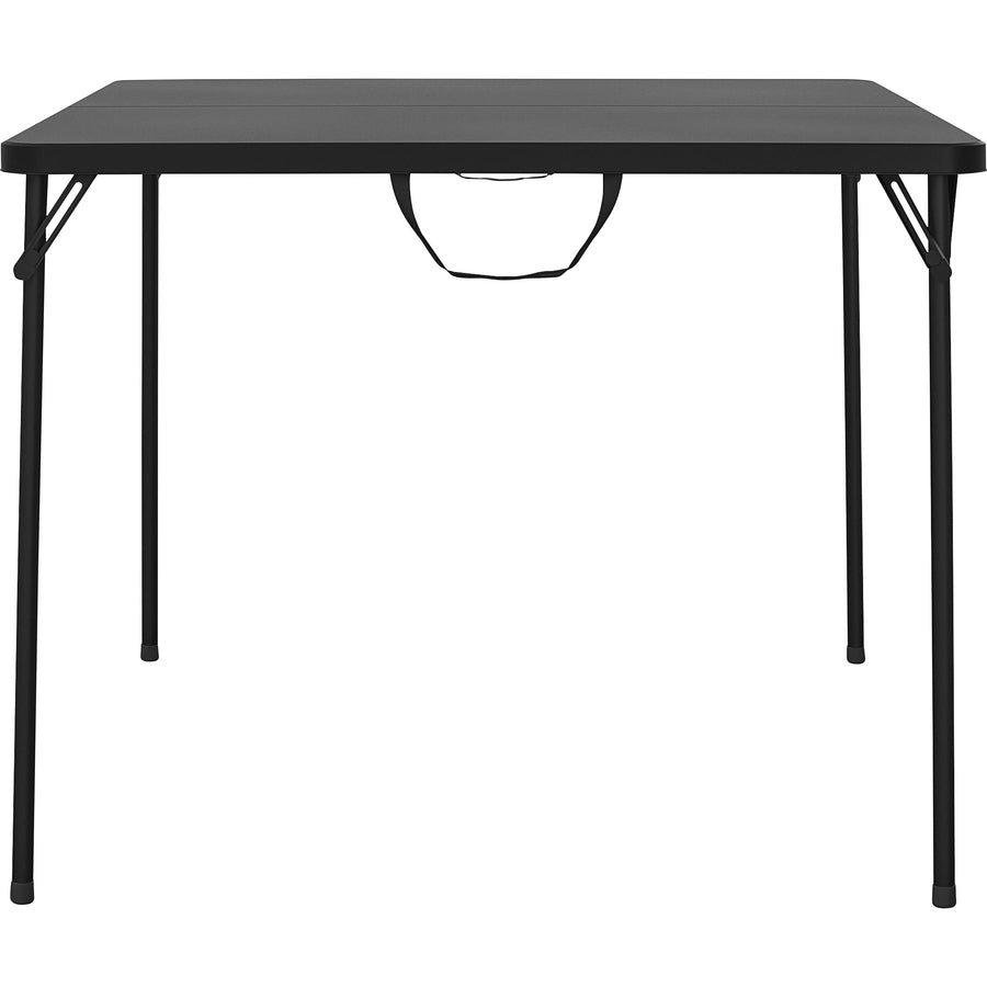 Cosco XL Fold-in-Half Card Table - Four Leg Base - 4 Legs - 200 lb Capacity x 38.50" Table Top Width x 38.50" Table Top Depth - 29.50" Height - Black - 1 Each
