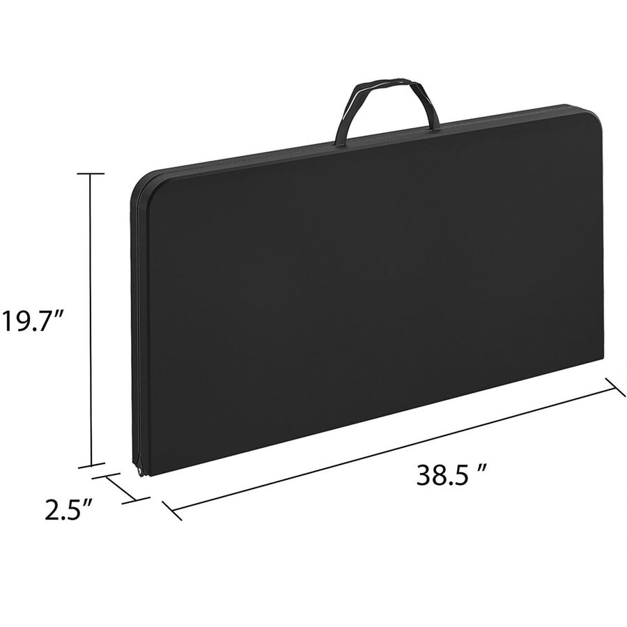 Cosco XL Fold-in-Half Card Table - Four Leg Base - 4 Legs - 200 lb Capacity x 38.50" Table Top Width x 38.50" Table Top Depth - 29.50" Height - Black - 1 Each