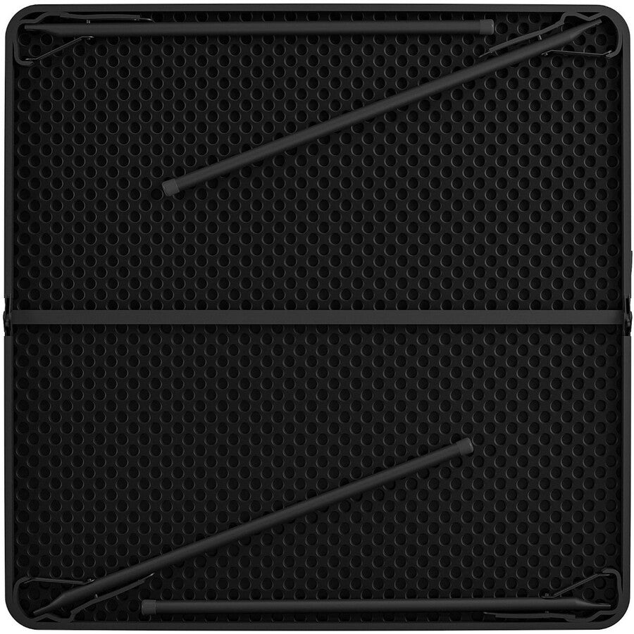 Cosco XL Fold-in-Half Card Table - Four Leg Base - 4 Legs - 200 lb Capacity x 38.50" Table Top Width x 38.50" Table Top Depth - 29.50" Height - Black - 1 Each