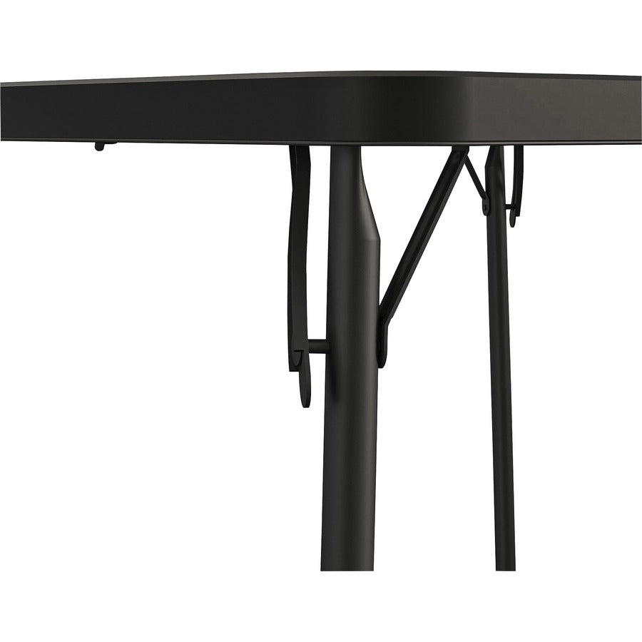 Cosco XL Fold-in-Half Card Table - Four Leg Base - 4 Legs - 200 lb Capacity x 38.50" Table Top Width x 38.50" Table Top Depth - 29.50" Height - Black - 1 Each