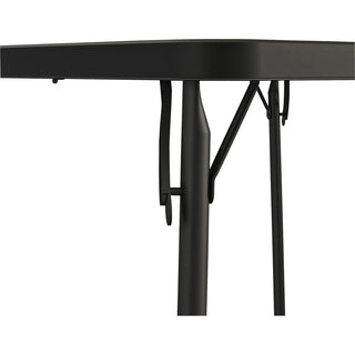 Cosco XL Fold-in-Half Card Table - Four Leg Base - 4 Legs - 200 lb Capacity x 38.50" Table Top Width x 38.50" Table Top Depth - 29.50" Height - Black - 1 Each