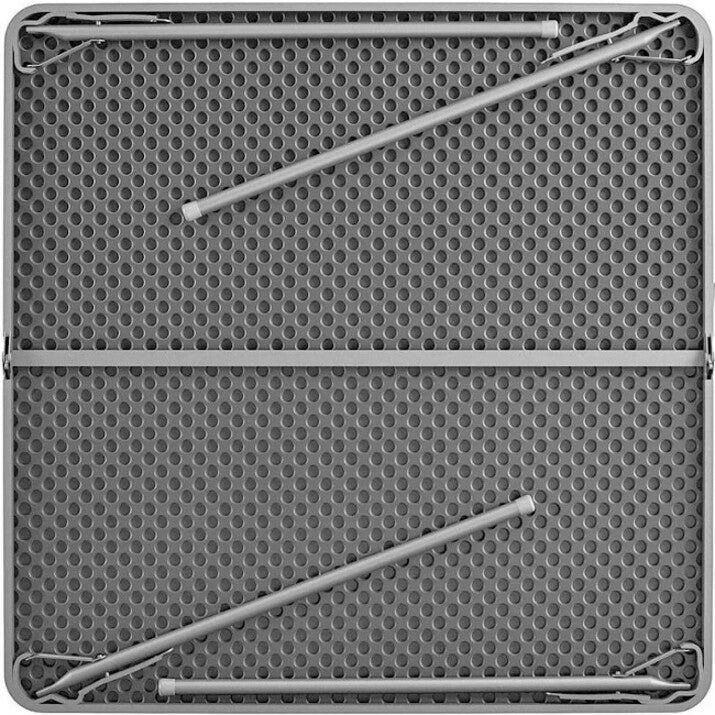 Cosco XL Fold-in-Half Card Table - Four Leg Base - 4 Legs - 200 lb Capacity x 38.50" Table Top Width x 38.50" Table Top Depth - 29.50" Height - Gray - 1 Each