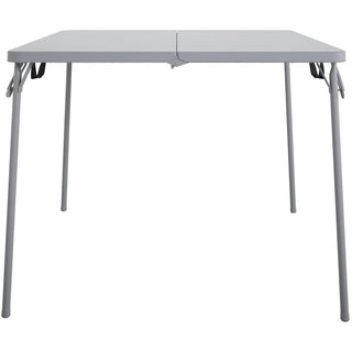 Cosco XL Fold-in-Half Card Table - Four Leg Base - 4 Legs - 200 lb Capacity x 38.50" Table Top Width x 38.50" Table Top Depth - 29.50" Height - Gray - 1 Each