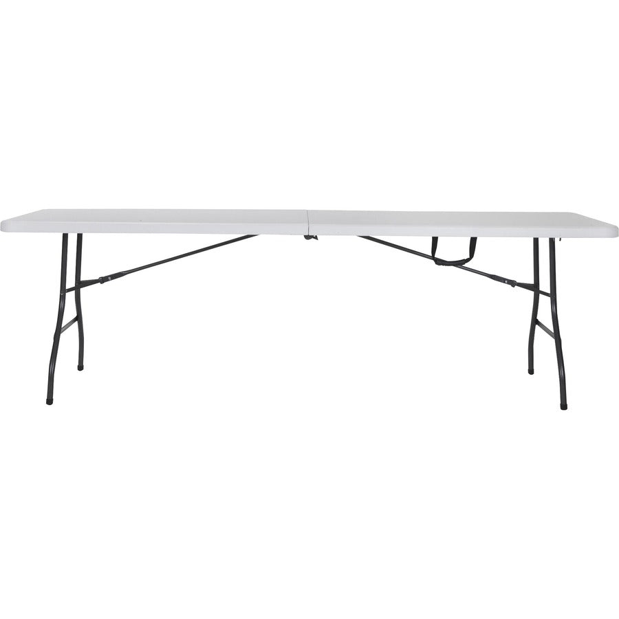 Cosco Fold-in-Half Blow Molded Table - For - Table TopRectangle Top - Four Leg Base - 4 Legs - 300 lb Capacity x 30" Table Top Width x 96" Table Top Depth - 29.25" Height - White - 1 Each