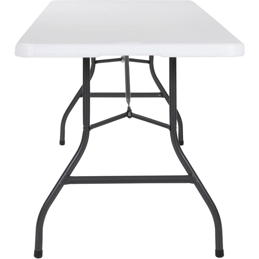 Cosco Fold-in-Half Blow Molded Table - For - Table TopRectangle Top - Four Leg Base - 4 Legs - 300 lb Capacity x 30" Table Top Width x 96" Table Top Depth - 29.25" Height - White - 1 Each