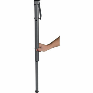 Dorel Zown Classic 24" Corner Blow Mold Fold Table - For - Table TopHalf Moon Top - 3 Legs - 200 lb Capacity x 29.50" Table Top Width x 29.20" Table Top Depth - 29.50" Height - Gray - High-density Polyethylene (HDPE), Resin - 2 / Carton