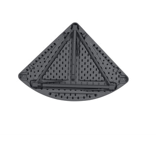 Dorel Zown Classic 24" Corner Blow Mold Fold Table - For - Table TopHalf Moon Top - 3 Legs - 200 lb Capacity x 29.50" Table Top Width x 29.20" Table Top Depth - 29.50" Height - Gray - High-density Polyethylene (HDPE), Resin - 2 / Carton