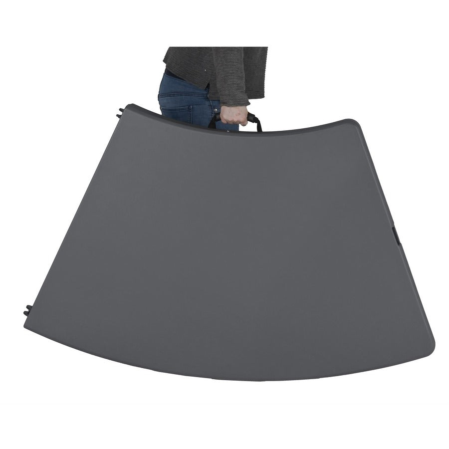 Dorel Zown Moon Commercial Blow Mold Folding Table - 5 Legs - 600 lb Capacity x 30" Table Top Width x 92.60" Table Top Depth - 29.25" Height - Gray - High-density Polyethylene (HDPE) - 1 Each