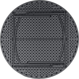 Dorel Zown Commercial Round Blow Mold Fold Table - For - Table TopRound Top - 4 Legs - 750 lb Capacity x 60" Table Top Diameter - 29.20" Height - Gray - High-density Polyethylene (HDPE), Resin - 1 Each