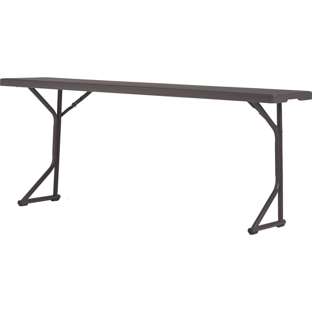 Cosco Zown Classic 72" Blow Mold Training Table - Curved Base - 500 lb Capacity - 18" Table Top Length x 72" Table Top Width - Gray - High-density Polyethylene (HDPE), Resin - 1 Each