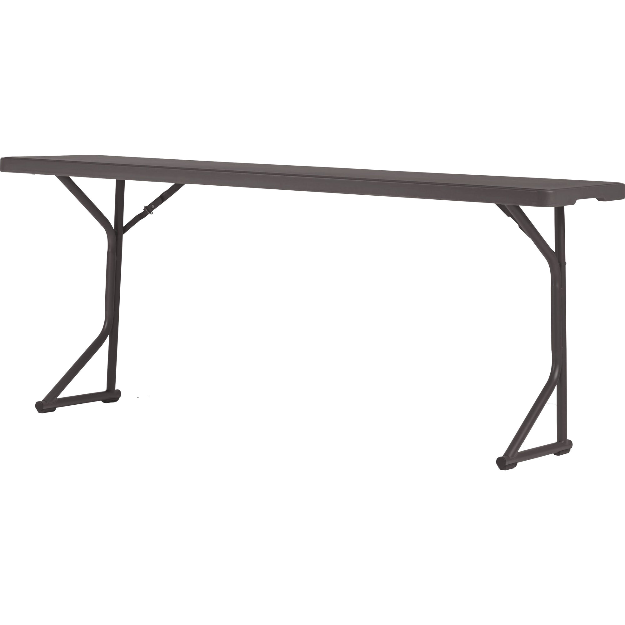 Cosco Zown Classic 72" Blow Mold Training Table - Curved Base - 500 lb Capacity - 18" Table Top Length x 72" Table Top Width - Gray - High-density Polyethylene (HDPE), Resin - 1 Each
