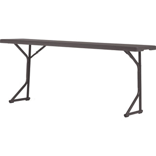 Cosco Zown Classic 72" Blow Mold Training Table - Curved Base - 500 lb Capacity - 18" Table Top Length x 72" Table Top Width - Gray - High-density Polyethylene (HDPE), Resin - 1 Each