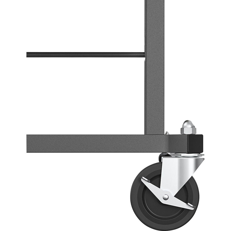 Cosco Smartfold Portable Work Desk Table - Four Leg Base - 4 Legs - 400 lb Capacity x 14.50" Table Top Width x 25.51" Table Top Depth - 55.25" Height - Gray - Steel - Hardwood Top Material - 1 Each