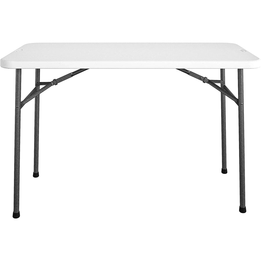 Cosco Straight Folding Utility Table - For - Table TopRectangle Top - Four Leg Base - 4 Legs - 200 lb Capacity x 48" Table Top Width x 24" Table Top Depth - 29.25" Height - White - 1 Each