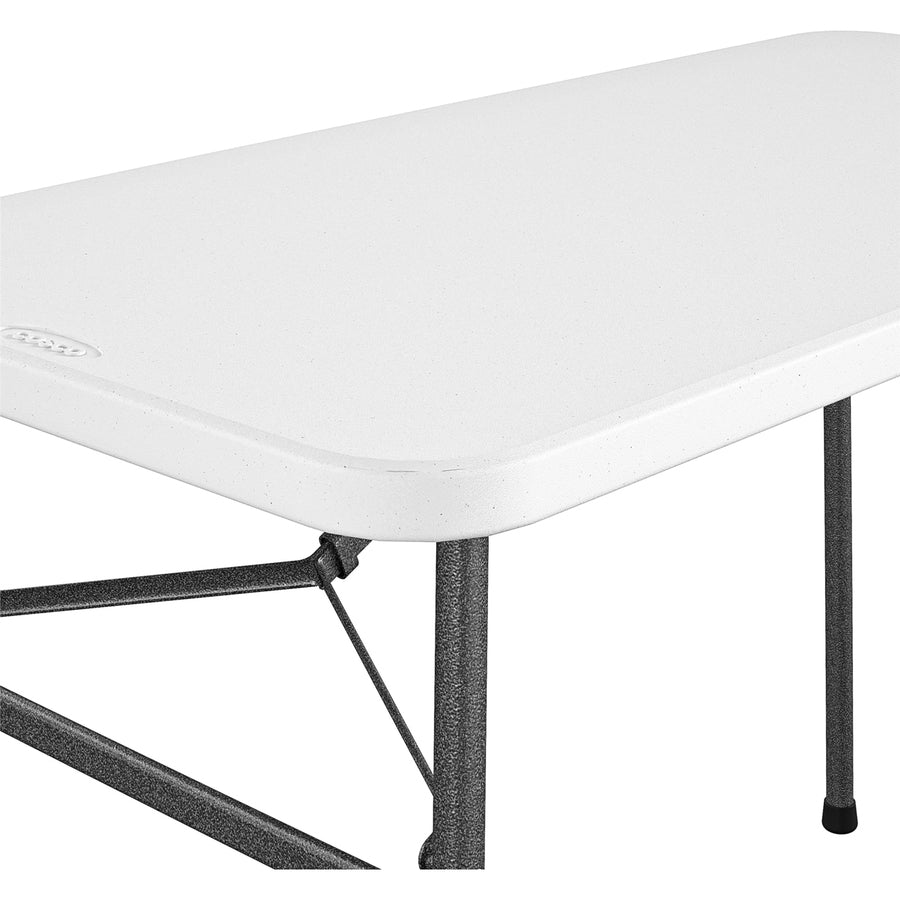 Cosco Straight Folding Utility Table - For - Table TopRectangle Top - Four Leg Base - 4 Legs - 200 lb Capacity x 48" Table Top Width x 24" Table Top Depth - 29.25" Height - White - 1 Each