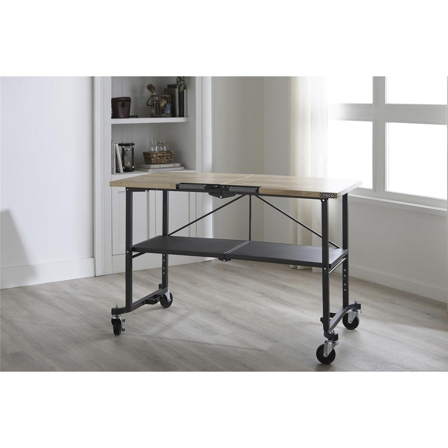 Cosco SmartFold Butcher Block Portable Workbench - 400 lb Capacity x 52" Table Top Width x 34.80" Table Top Depth - 25.50" Height - Assembly Required - Gray - 1 Each