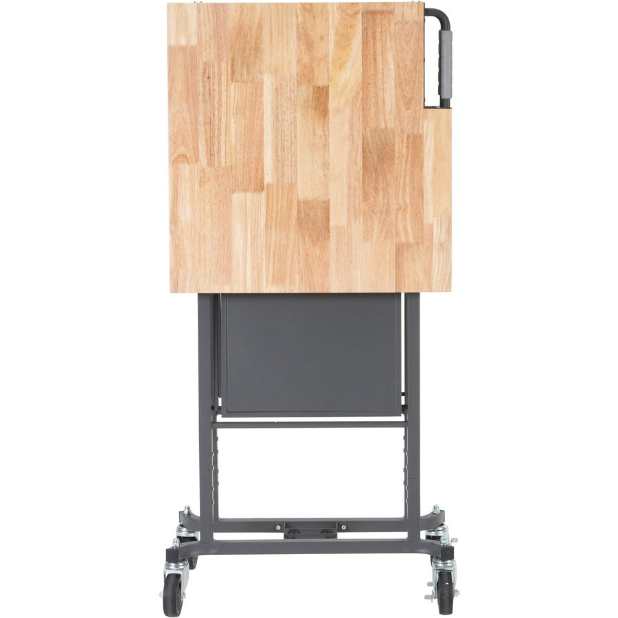 Cosco SmartFold Butcher Block Portable Workbench - 400 lb Capacity x 52" Table Top Width x 34.80" Table Top Depth - 25.50" Height - Assembly Required - Gray - 1 Each