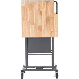 Cosco SmartFold Butcher Block Portable Workbench - 400 lb Capacity x 52" Table Top Width x 34.80" Table Top Depth - 25.50" Height - Assembly Required - Gray - 1 Each